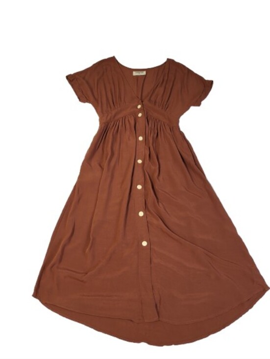 The Normal Brand Dresses & Skirts - The Normal Brand Button Down Midi Dress Rust Brown NWOT Breezy Size Medium